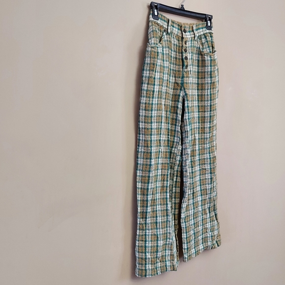 Urban Outfitters Kai Linen Plaid Baggy Pant - Picture 7 of 15
